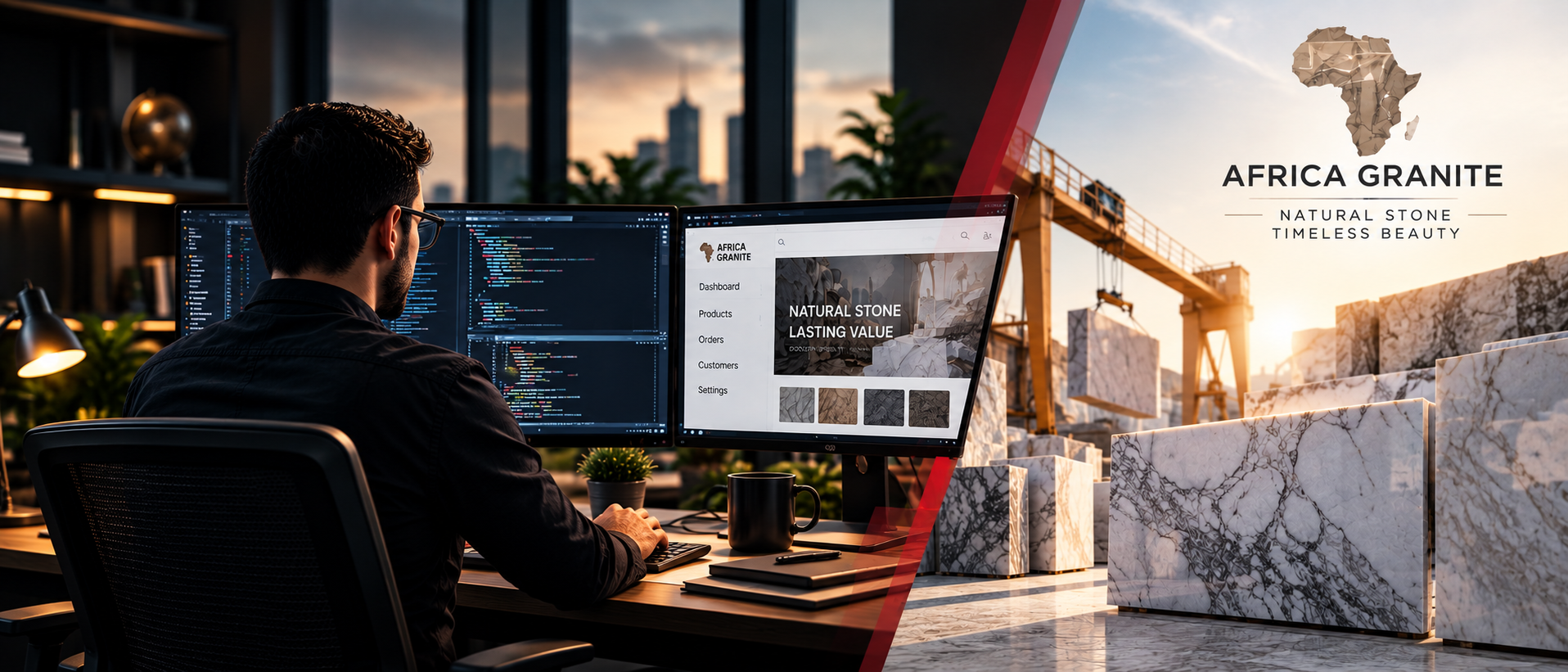 Webportal der Africa Granite Fabrik